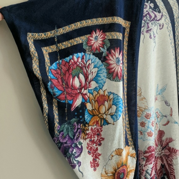 Moth Anthropologie Floral Open Front Cardigan M - Picture 4 of 8